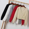 2026 Women's Slim-Fit Long-Sleeve Knit Cardigan Sweater - Spring/Autumn Fashion