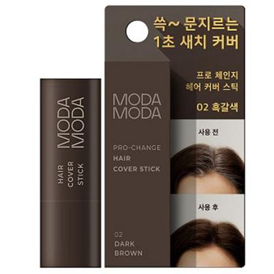 Modamoda Pro Change Hair Gray Cover Stick 3.5g, Dark Brown, 1 Piece