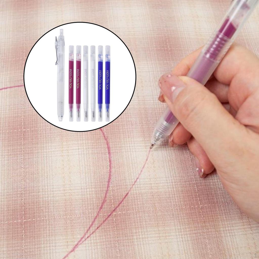 7 Markers, Heat-Eraseable Reusable Marking Pens, Temporary Tailor's Easy to Use,
