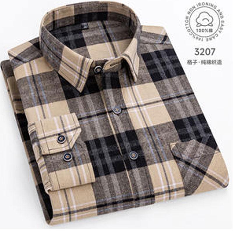 10XL 11XL 100% cotton Autumn Winter Fat men's shirt Long sleeve high quality wool fashion plaid casual non-ironing