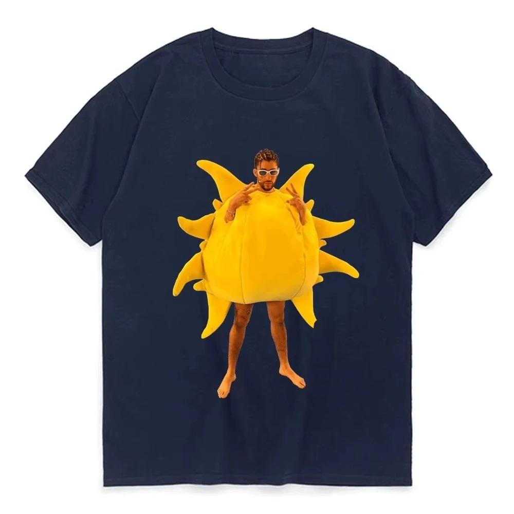 

2026 Bad Bunny Neverita Video Sol T Shirt Hip Hop Fashion Funny Graphic TShirt Mens Streetwear T Shirt Pure Cotton Tees 4XL