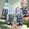1PC It Is My 6th Birthday Modern Race Car 750ml Color Plastic Water Bottle Leakproof Flip Straw Lid For Sports Office Home Use