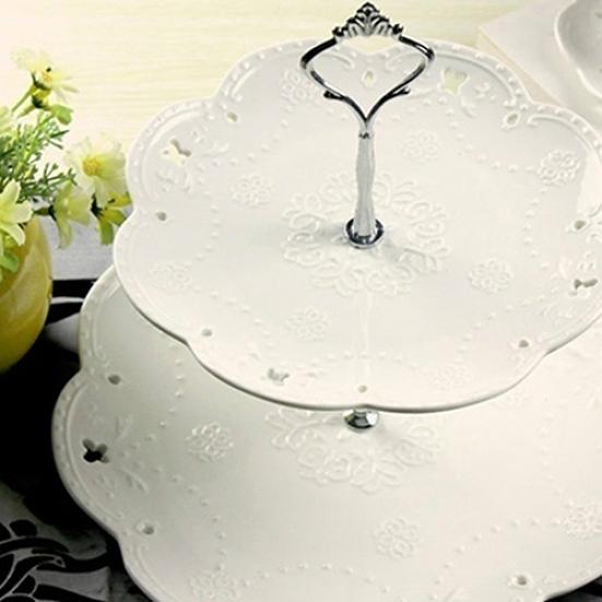 1 Set 2 oder 3 Etagen Süßigkeiten Candy Cupcake Tablett Hochzeitsparty Kuchen Ausstellungsständer