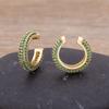 New Arrival Copper Zircon Round Ear Cuff For Women Without Piercing Earrings Jewelry Earcuff Real Gold Color Fashion Jewelry
