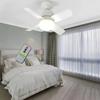Dimmable E27 Socket Ceiling Fan with Lights Wireless Fans Lighting  Office Garage Restaurant