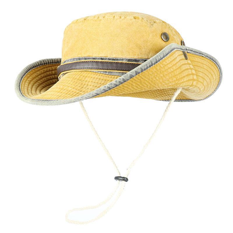 Bucket Hat With Leather Belt Men Women Sunhat 2026 Outdoor Fisherman Cap Summer Sun Protector Hats Panama Beach Protection Caps