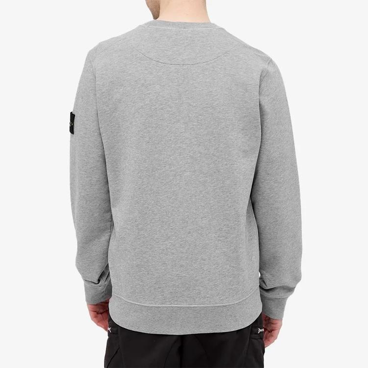 STONE ISLAND Garment Dyed Sweatshirt 'Melange Grey' Men's 741563051-V0M64