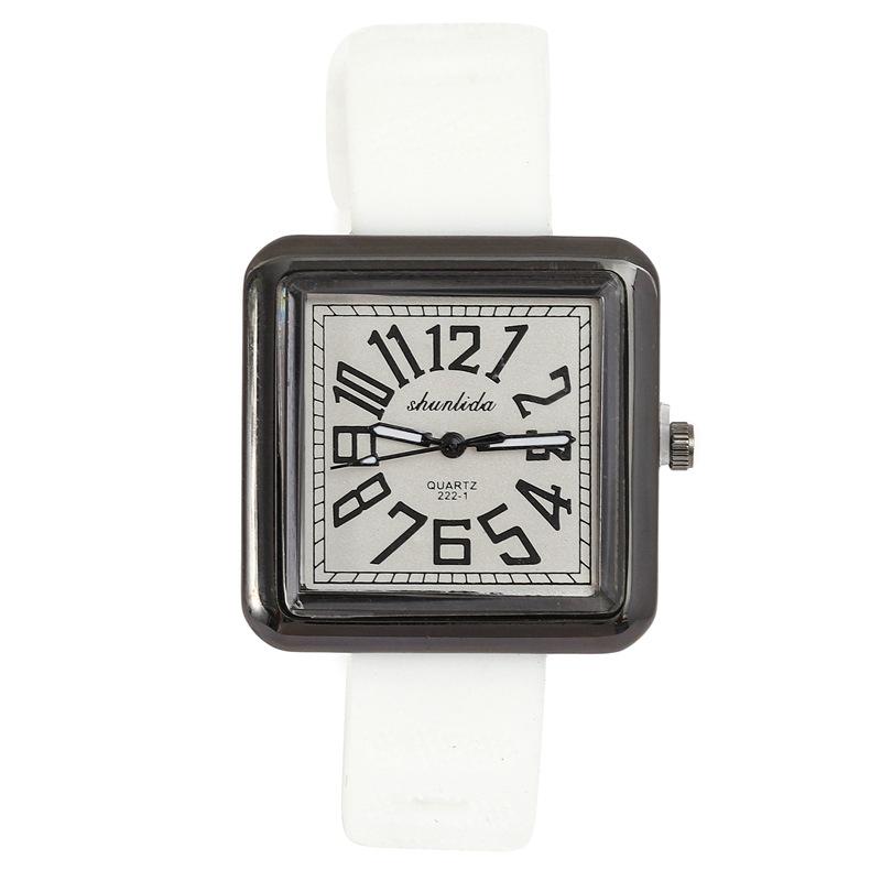 Digital Ladies Watch Square Fashion Silicone Strap Student Quartz Watch Women'S Simple Casual Watch