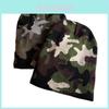 Wool Beanie Hat For Men With Camouflage Pattern Winter Warmth Outdoor Casual