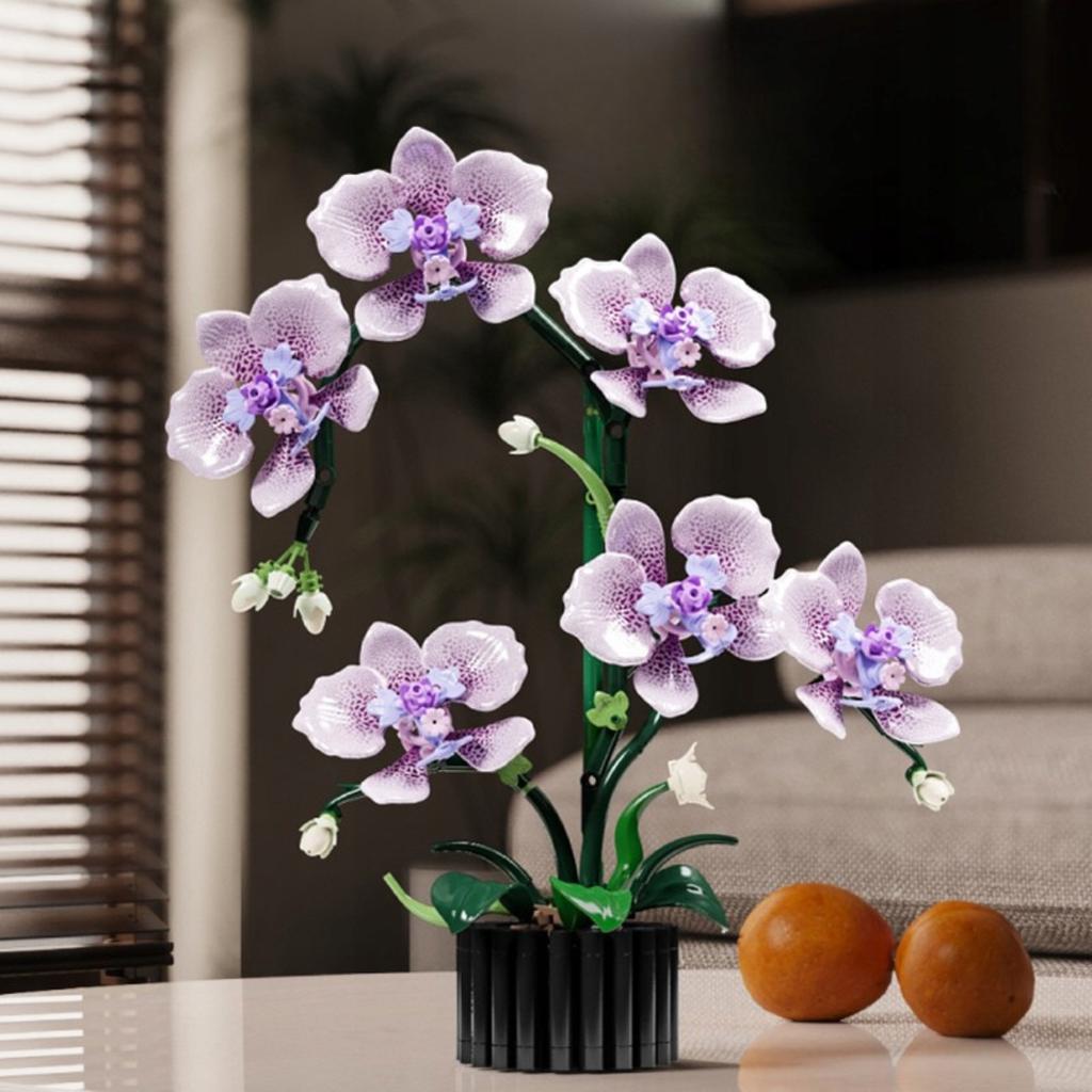 MJI 13115 Blocks - Orchid Flower, 619 Pieces - Decorative Orchid Model