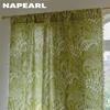 1PC NAPEARL Bohemian Retro Countryside Green Plant Pattern Półcieniące zasłony do małych okien balkonowych Home Decor