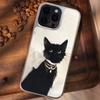 Extravagant cat is suitable for Apple IPhone16/17pro mobile phone case 14 matte PC13 premium 12 female 15 hard case