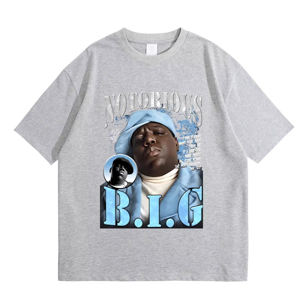 

Classic Vintage Best Famous The Notorious Big Tshirt Hip Hop Rapper Biggie Smalls Print Tshirt Mens Fashion Oversized T Shirts 3XL