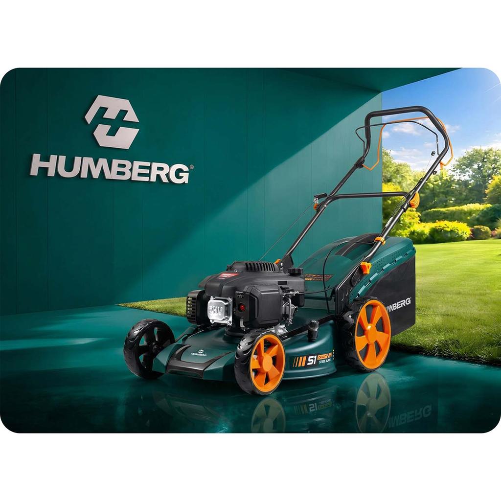 Petrol Lawnmower with Drive 51 Cm 70 L Loncin 196Cc + Oil Humberg Hm-601