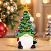 Lifelike Gnome Ornament Resin Xmas Gnome Crafts Small Christmas Dwarf Figurine for Home Office Desktop Decoration