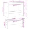 3 Piece Dining Table and Bench Set Smoked Oak Wood Composite