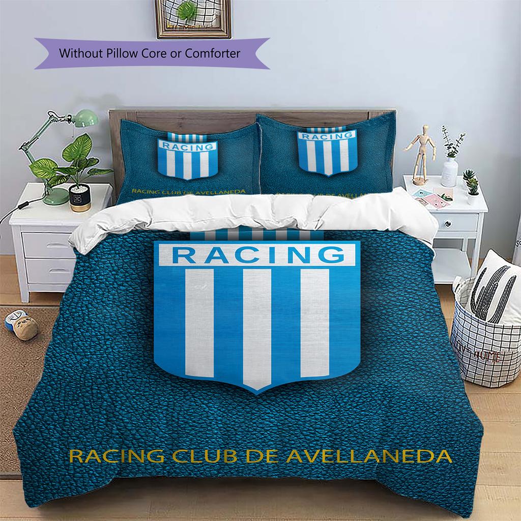 Racing Club  Pattern Bedding Quilt Set  Home Decoration  Gift (1 * duvet cover + 2 * pillowcase  without core)