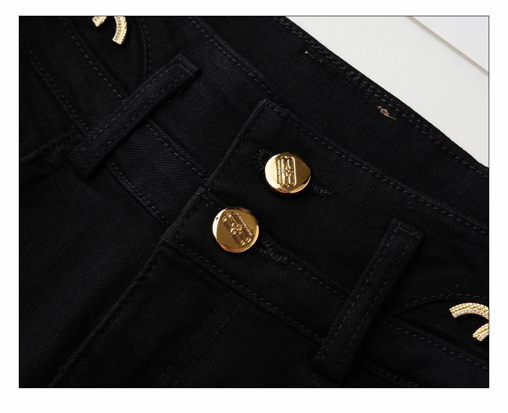 Women's High-Waisted Micro-Flared Jeans - New Spring/Autumn 2024 Retro Slimming Style