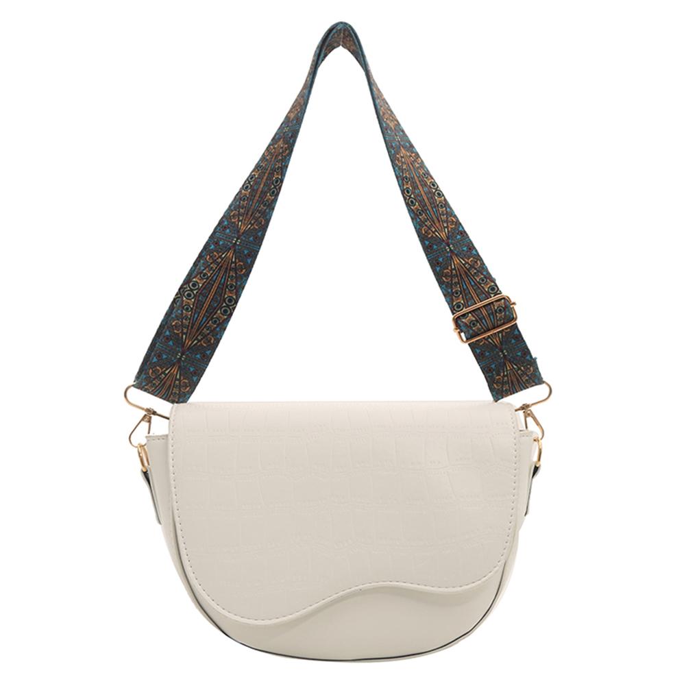 

Women Stylish Satchel Bags Large Capacity PU Saddle Shoulder Bag Fashion Clutch Purse Adjustable Strap for Party Vacation