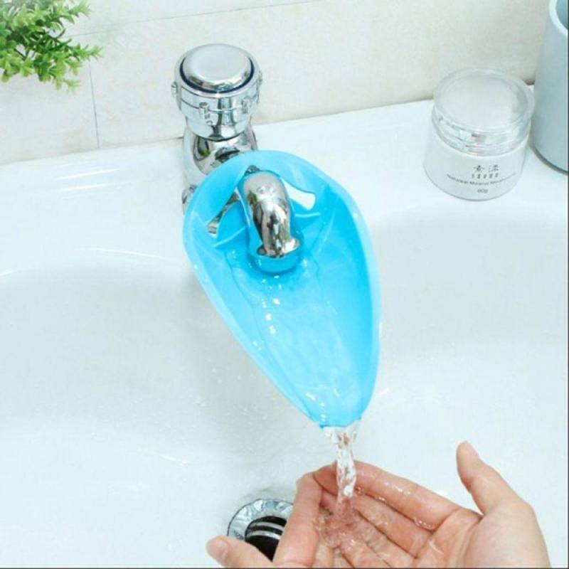 Water Faucet Extension Spout For Babies Silicone Sink Water Diverting Device For Child Handwashing