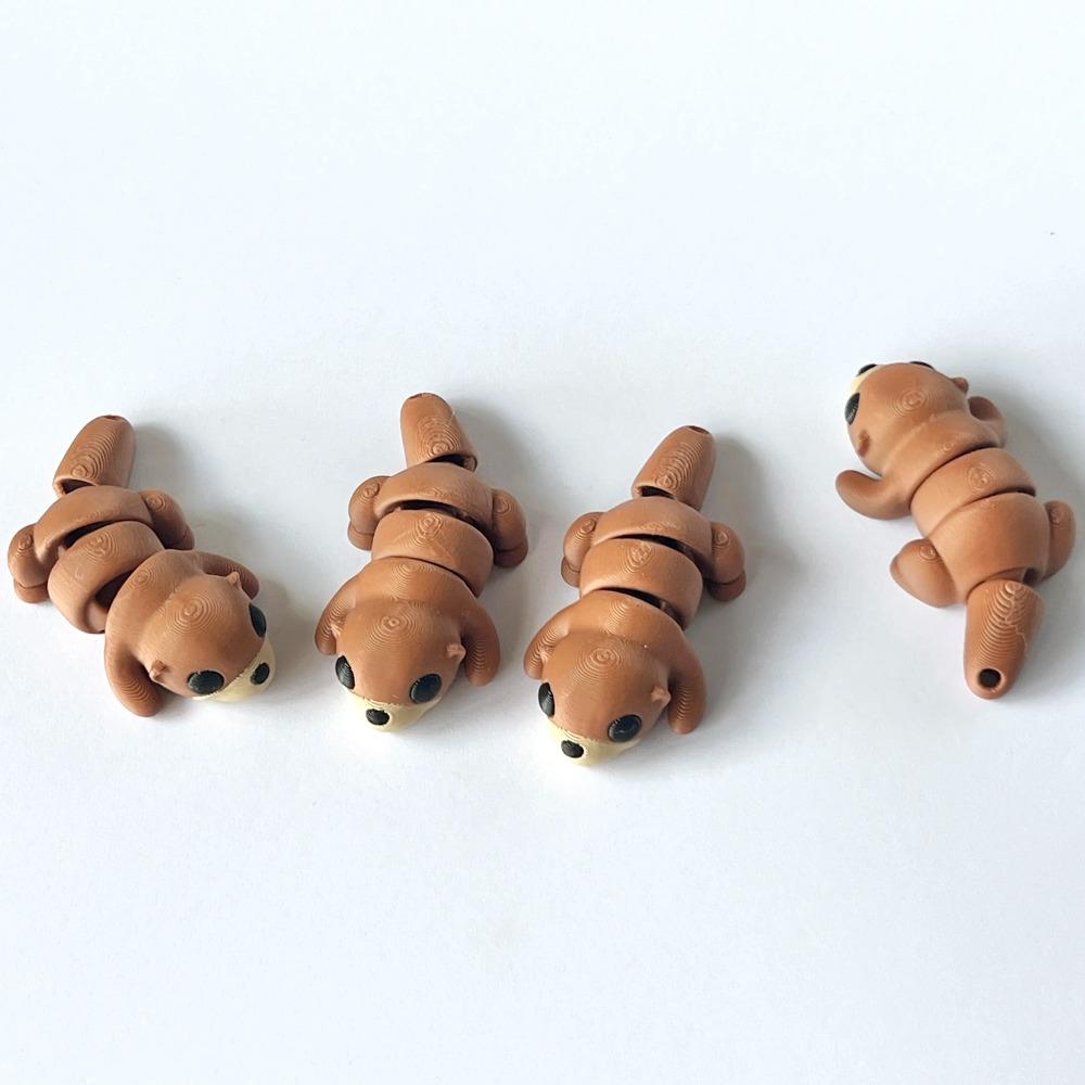 1/3 Piece - 3D Printed Articulated Platypus and Otter Small Figurines, Indoor and Outdoor Table Decorations, Wedding, Birthday, Christmas, New Year Gi