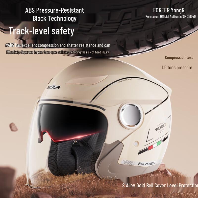 PERMANENT 3C Certified 3/4 Helmet for Electric/Motorcycles