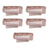 5Pcs Wig Clip with Safety Pin 10-Teeth Hair Extension Snap Clip Heavy Duty Metal Invisible Wig Securing Comb Chunni Dupatta Setting Clip