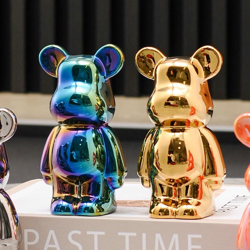 Gewalttätige Bärenstatue, Kreative Cartoon-Bärenfigur für Wohnzimmer TV-Schrank Weinschrank, Schreibtischdekoration für Kinderzimmer