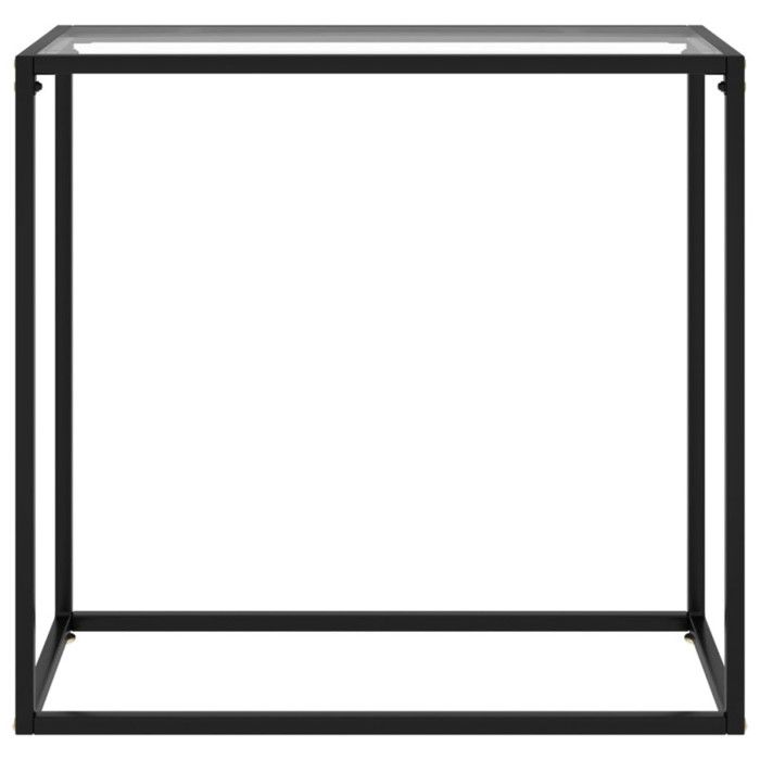VidaXL Table console Transparent 80x35x75 cm Verre trempé 322807