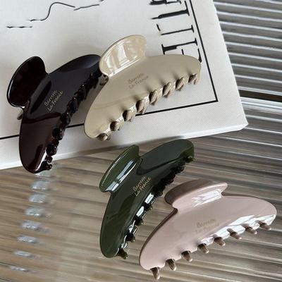 1Pcs Large Crab Hair Clips Shark Clip Retro Korean Acetate Hair Claw Simple Hairpin  Hair Accessories For Woman Girls