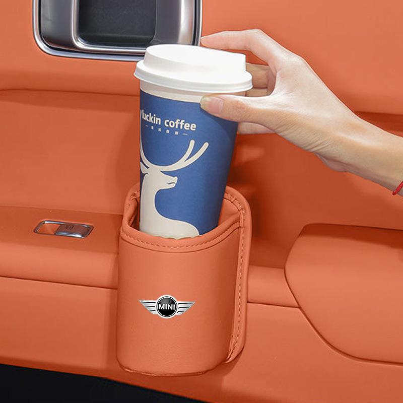 ZES5 Car Door Water Cup Holder Back Seat Drink Rack Storage For MINI Cooper One JCW Works Clubman R55 R56 F55 F56 R57 R58 R59 R60 R50