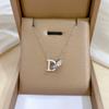 Geometric Animal Temperament Personality Minimalist Wind Furnace Real Gold Necklace Female Collarbone Chain