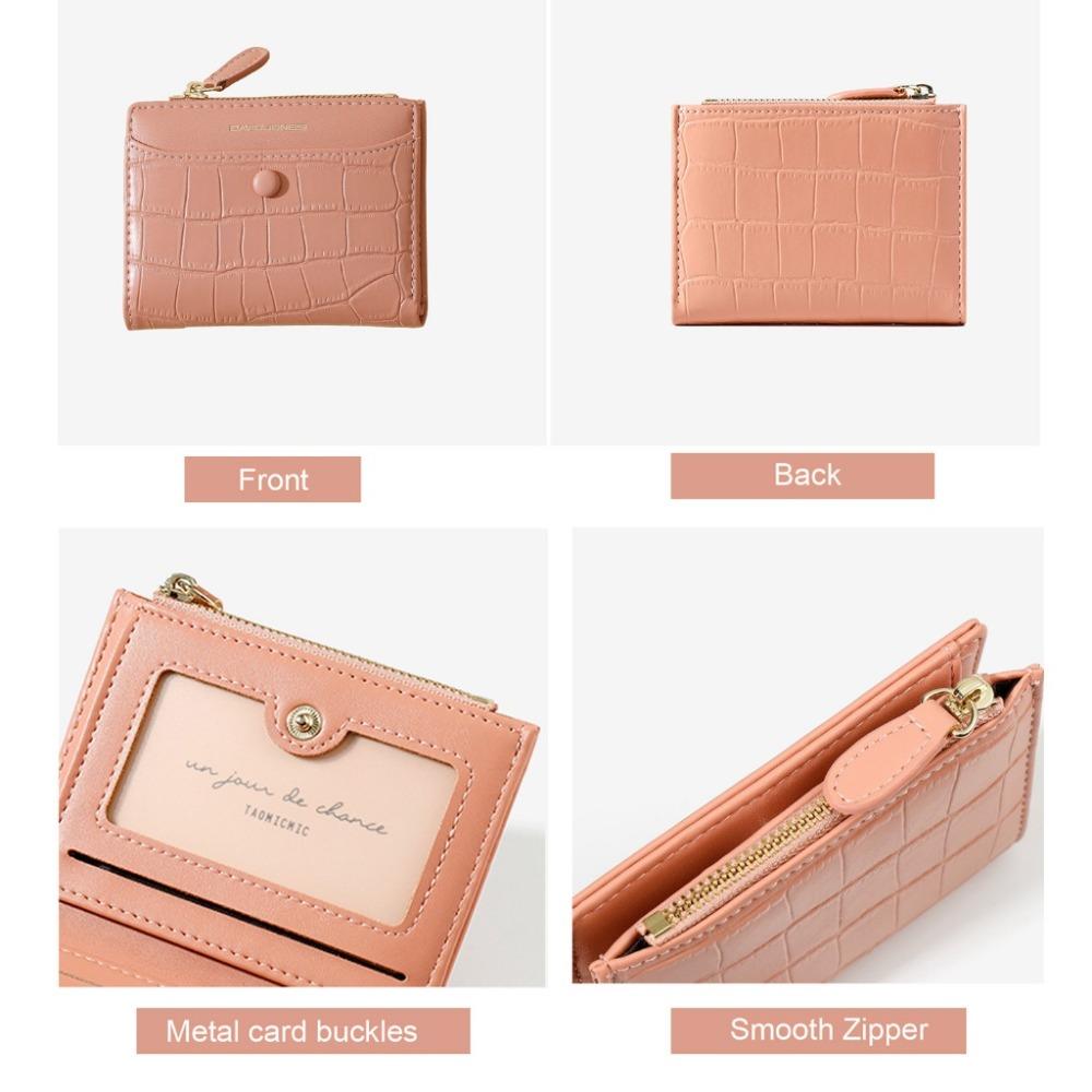 Coin Wallet PU Leather Minimalist Women's Wallet High-quality Simple Double Fold Zero Wallet Holder Multi-function Portable