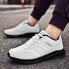 Sneakers Men Shoes PU Leather New Casual Shoes Light Thick Bottom Walking Tenis Shoes Zapatillas Hombre Black White Size 39-46