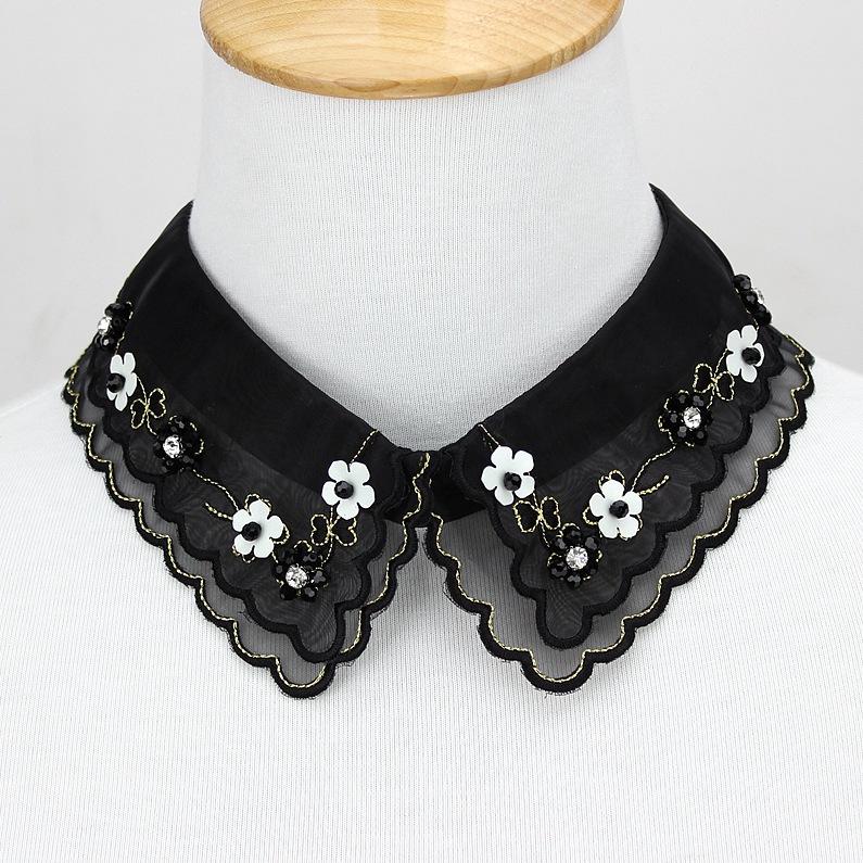Perfekte Übereinstimmung Perlen Damen Falscher Kragen Hemd Spitze Abnehmbarer Kragen Für Damen Fake Kragen Abnehmbar Kleidung Accessoires Nep Kragen Halsband