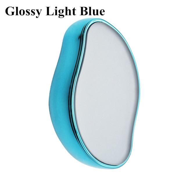 Light Blue - Crystal Hair Removal Eraser, Painless Hair Removal Tool, Easy To Clean, Reusable, Beautiful