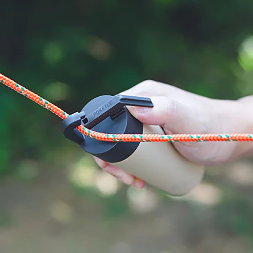 POKETLE HANG Stainless Steel Water Bottle with Handle (Coyote Beige, 180ml)