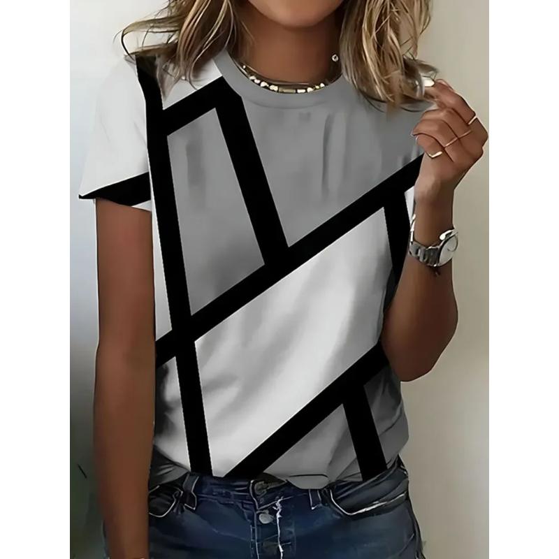 Women's Tops Versatile Comfortable Short Sleeves Fashion Crew Neck Loose T-Shirts Women’s