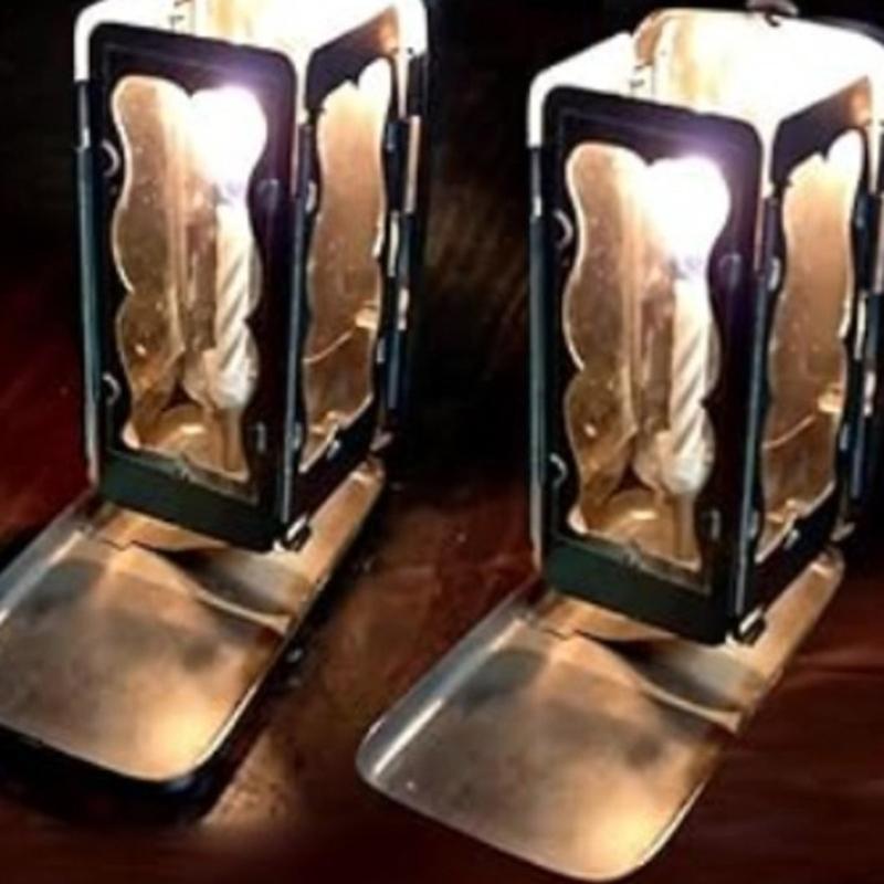 Faltbare Taschenlampen Kleine Halterlampe Metalllampe Tragbare Winddichte Dekorative Laternen