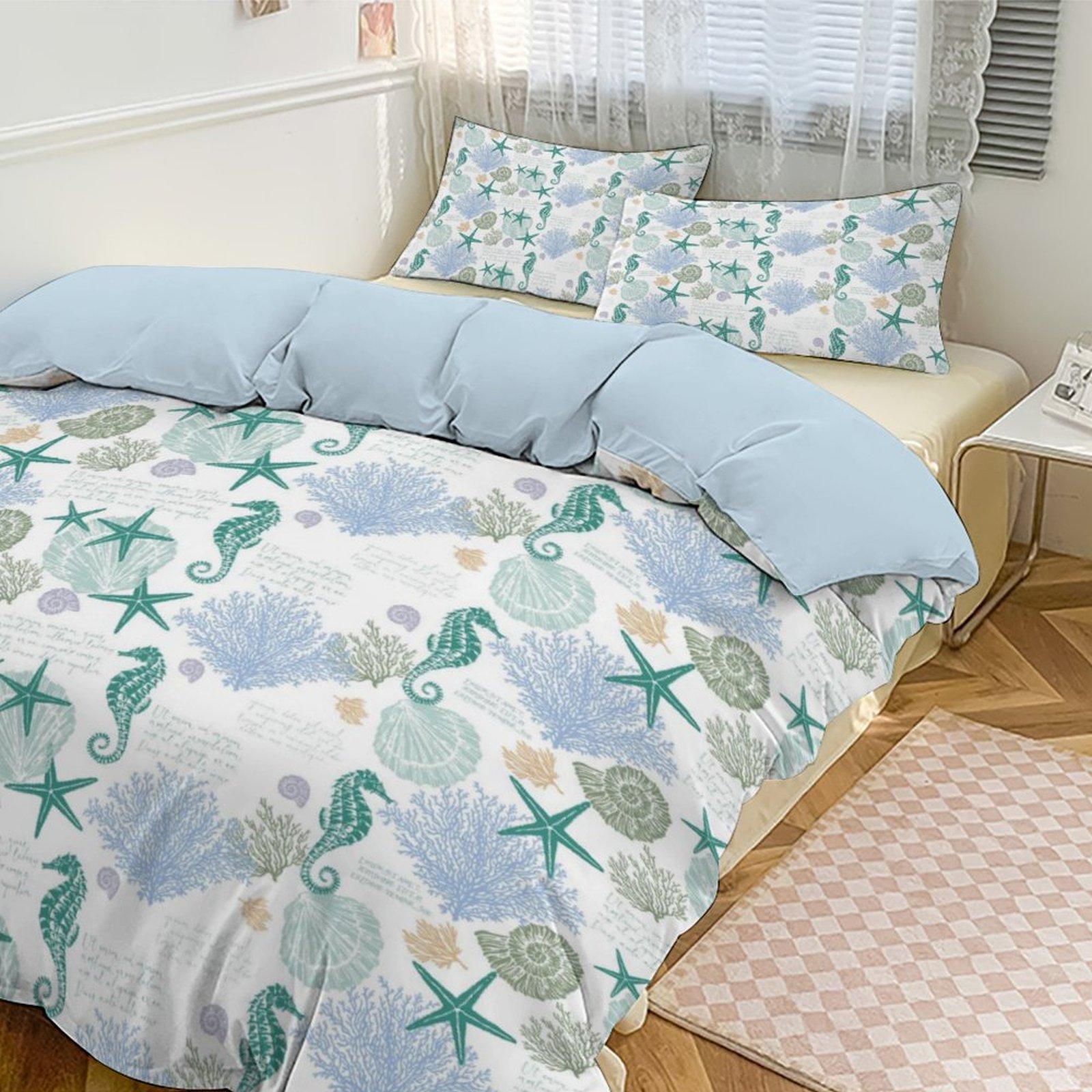 Dreamy Marine - style 3 - Piece Bedding Set, Skin - friendly Fabric for a Cozy Sleep Space Twin