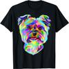 Farbenfrohes Pop Art Yorkshire Terrier Porträt Yorkie Liebhaber T-Shirt(3)