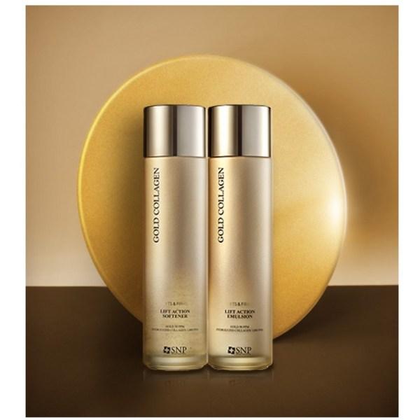 SNP Gold Collagen Lift Action 5P Set, 2 Sets, Korean Popular Cosmetics Set
