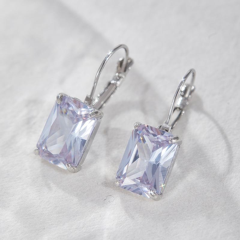 

Винтажная мода Простые креативные серьги-подвески в виде неправильных квадратов Женские вечерние циркон подарок