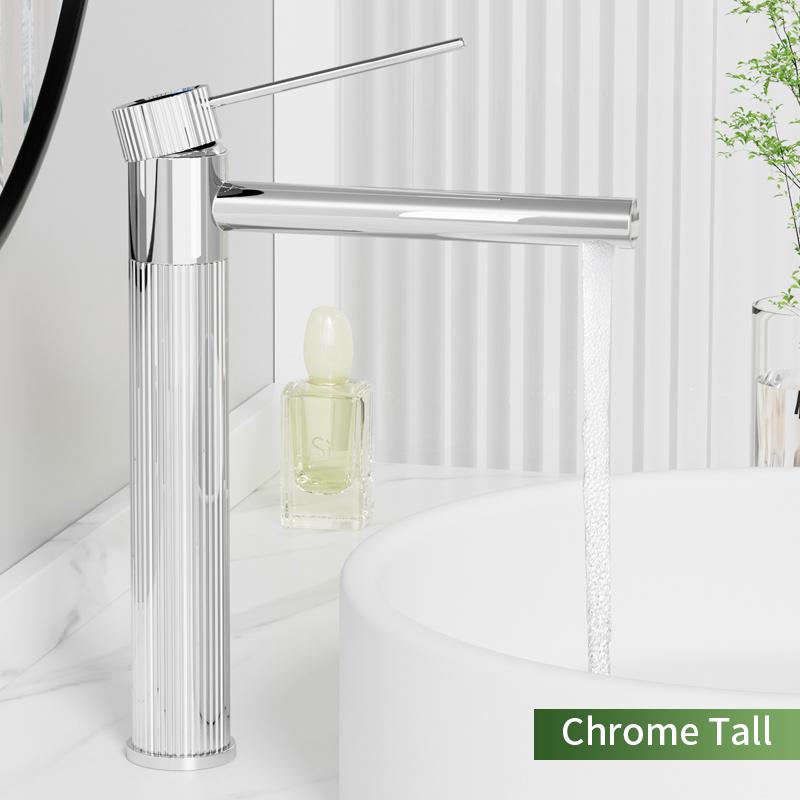 Stainless Steel Basin Faucet Gold/Black Bathroom Faucets Crane Tall Sink Faucet Hot Cold Water Sink Mixer Bathroom Faucet