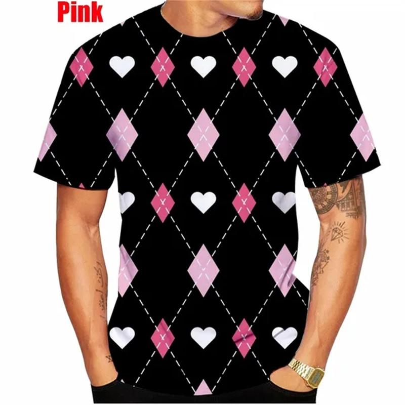 Ny Mode Poker 3D-tryckt T-shirt Sommar Casual Herr Dam Hip Hop Oversize Kortärmad T-shirt Street Wear Toppar