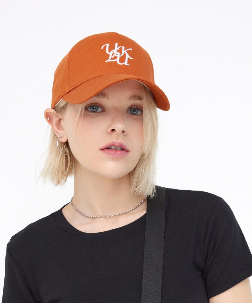 ULUK Lucida Embroidered Cotton Ball Cap_Orange