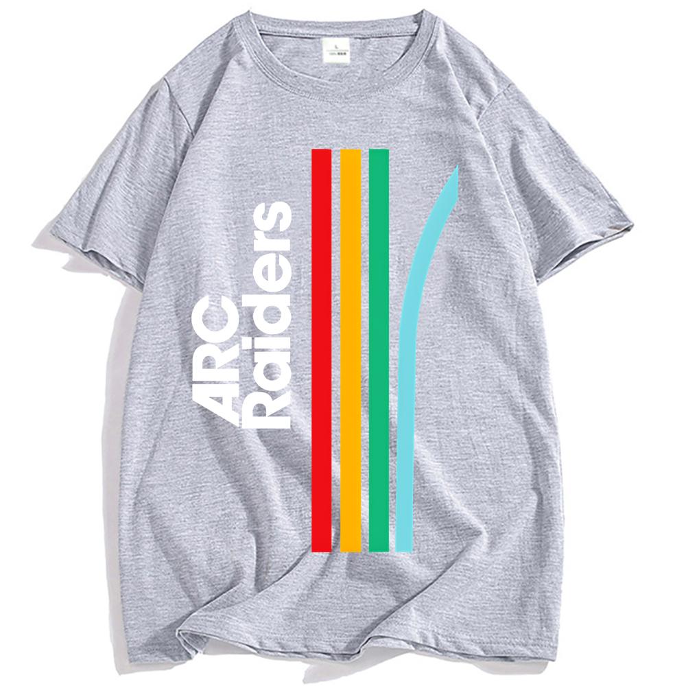 Hot Game ARC Raiders Rainbow Graphic Tshirts Cotton Fashion Loose Men/Women T-shirt Unisex Streetwear O-neck Casual Male Tees
