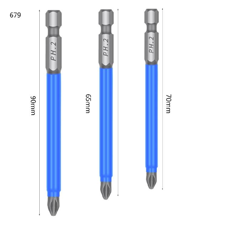 Cross Impact Screwdriver Bits Set Magnetic Batch Heads 25/50/65/70/90/127/150mm