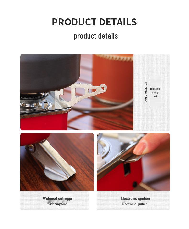 Mini Portable Foldable Outdoor Camping Stove with Square Burner