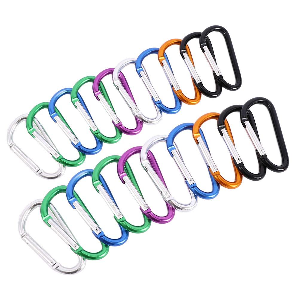 Aluminium Zinc Zinc Alloy Quick-release Keychain Hiking D-shape Camping Buckle Hook Keychain Carabiner